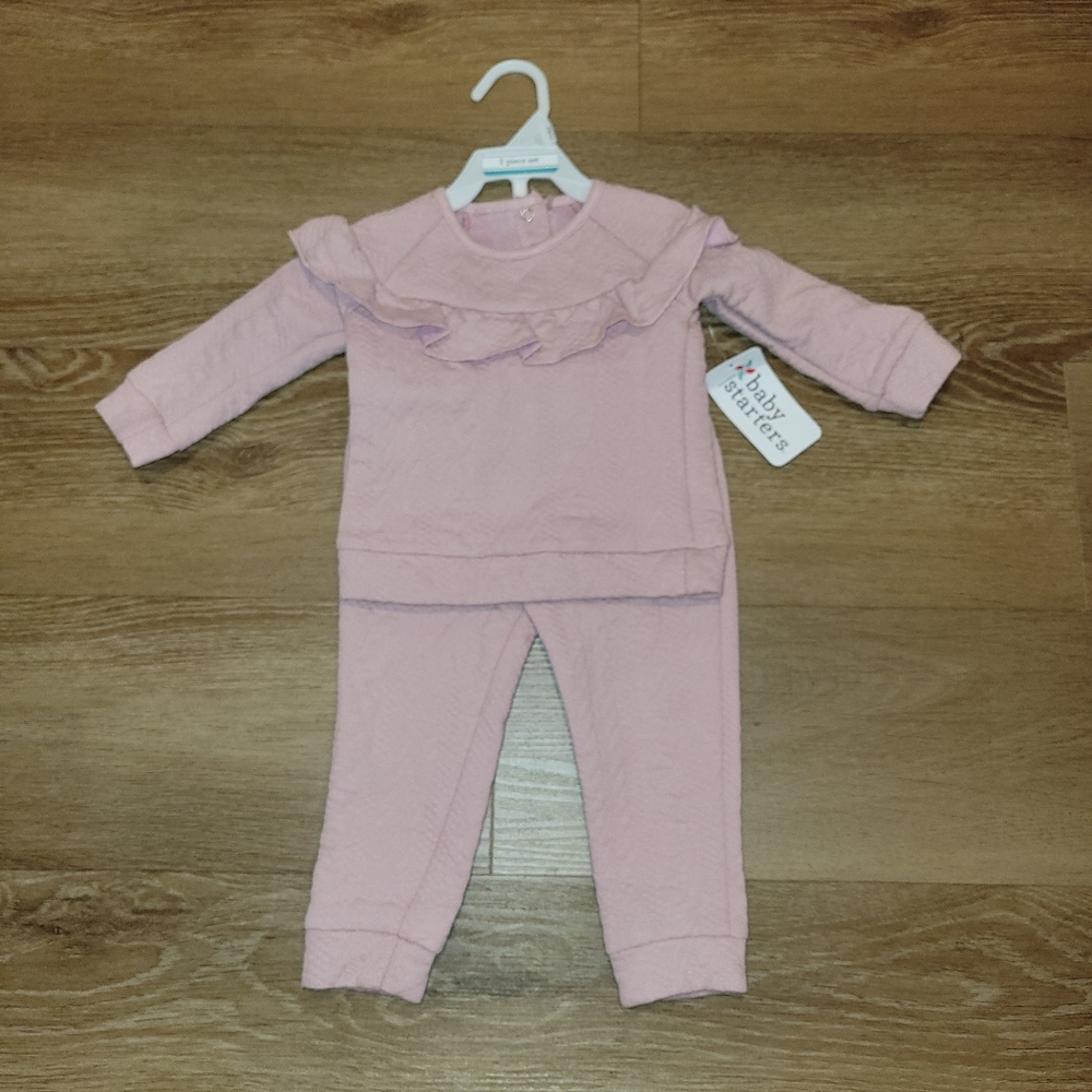Baby Starters Girls 2 Piece Outfit Size 12 Months Pink New